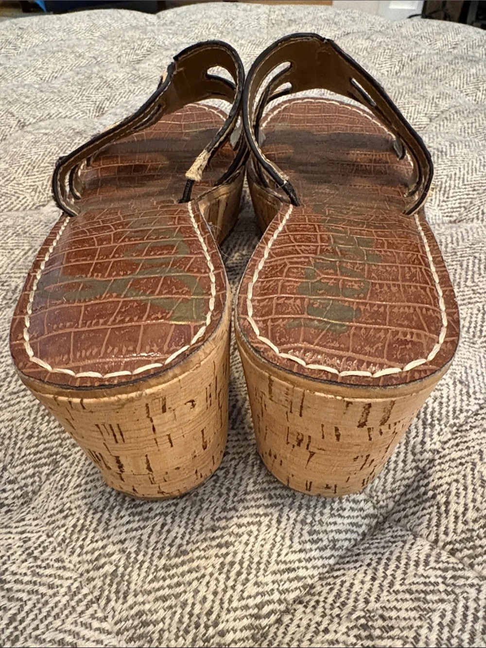 Sam Edelman animal print wedges size 10M